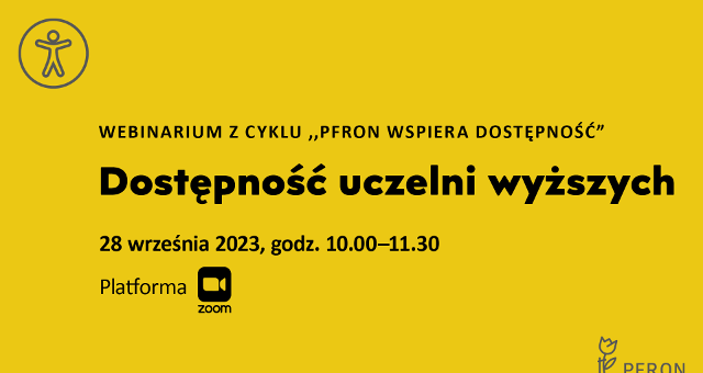 webinarium Dostępność uczelni wyższych 