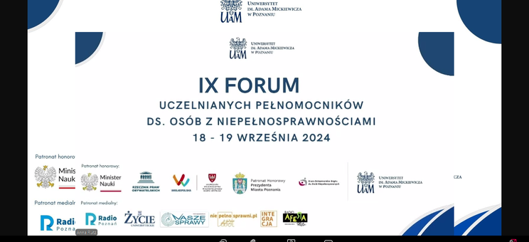 grafika IX Forum Uczelnianych Pełnomocników ds.Osób z Niepełnosprawnościami